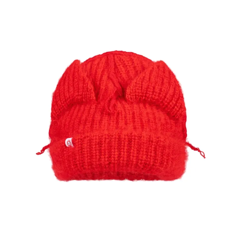 Mohair Chunky Ears Beanie (Red) sold by TONS