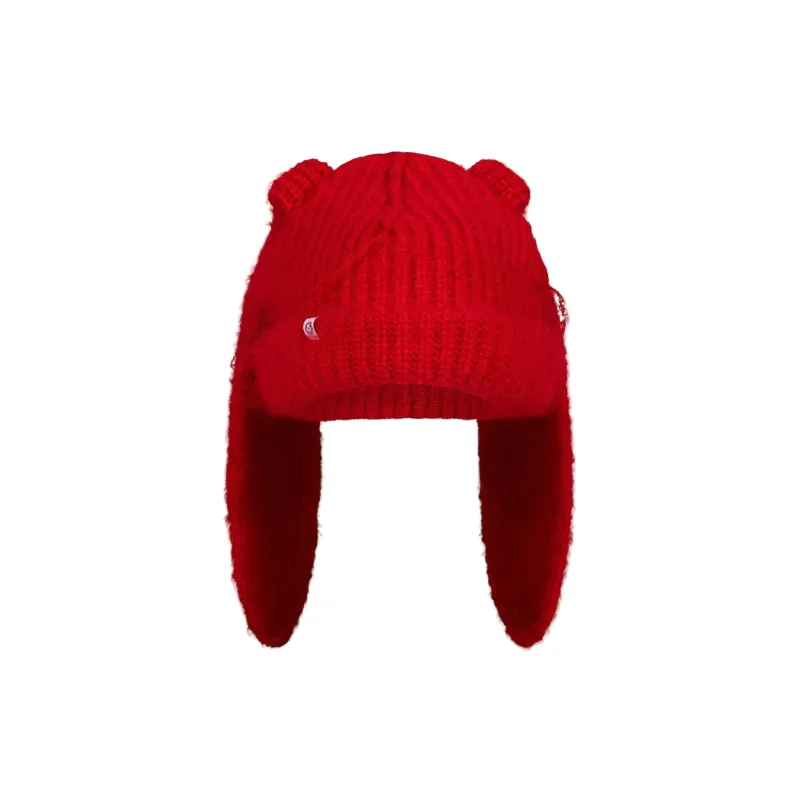 Mohair Chunky Rabbit Beanie (Red) sold by TONS