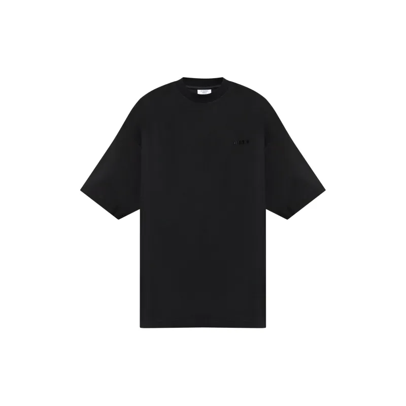 Embroidered Logo Oversized T-shirt (Black) sold by TONS