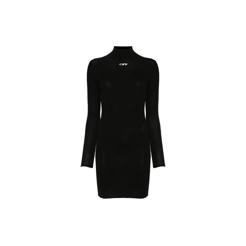 Off Stamp Slick Mini Dress (Black/White) sold by TONS