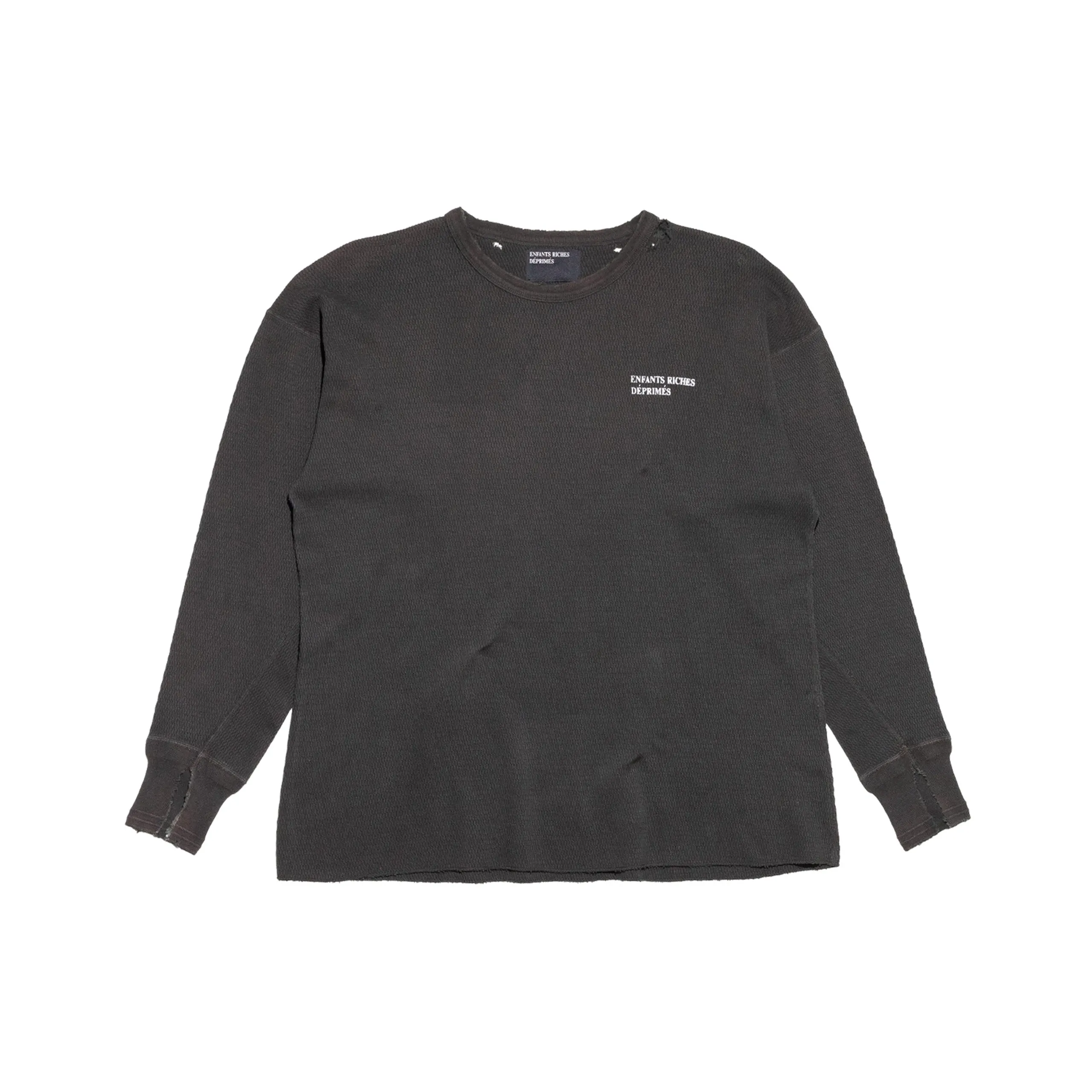 Classic Logo Distressed Thermal Long Sleeve (Charcoal) sold by TONS