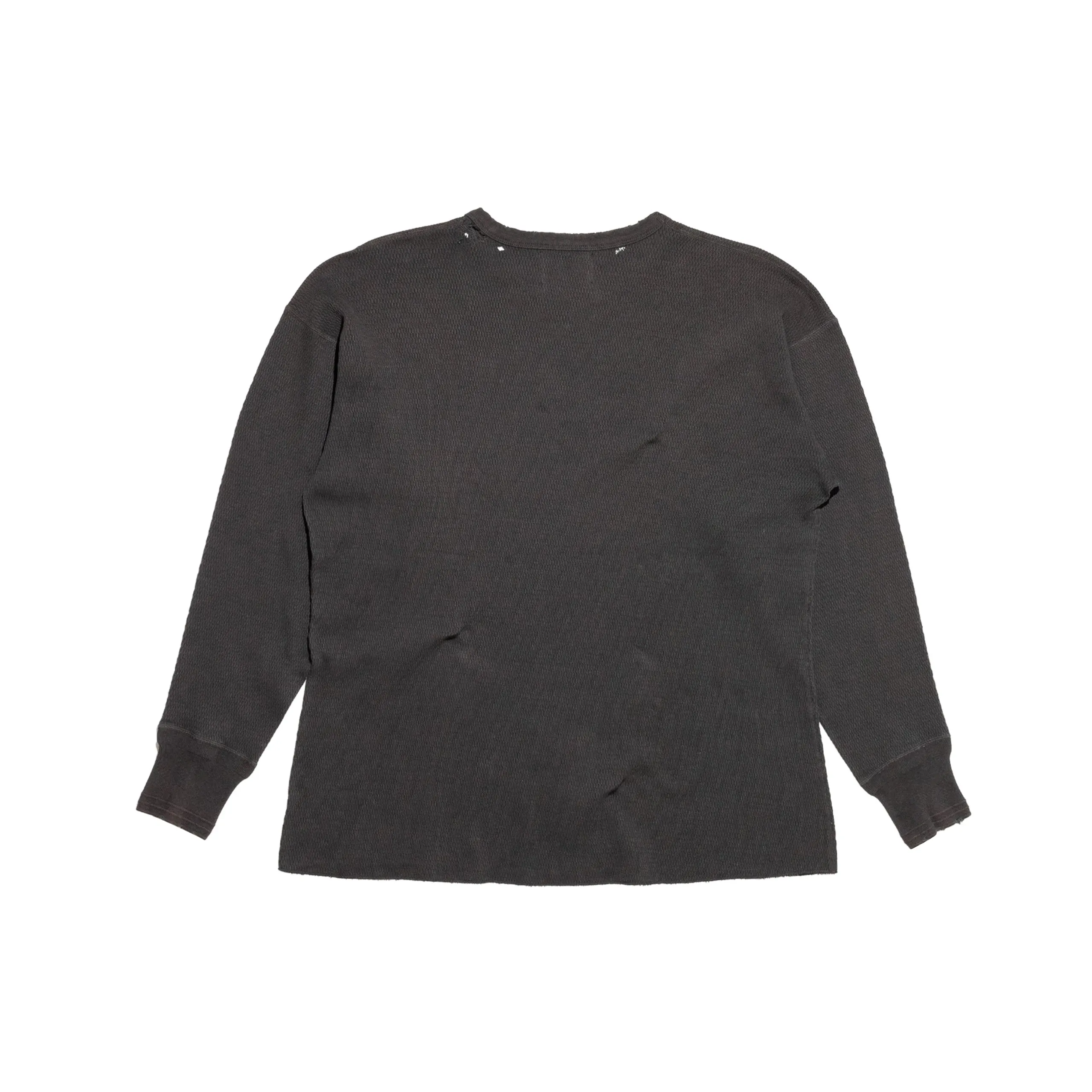 Classic Logo Distressed Thermal Long Sleeve (Charcoal) sold by TONS product image thumbnail 2