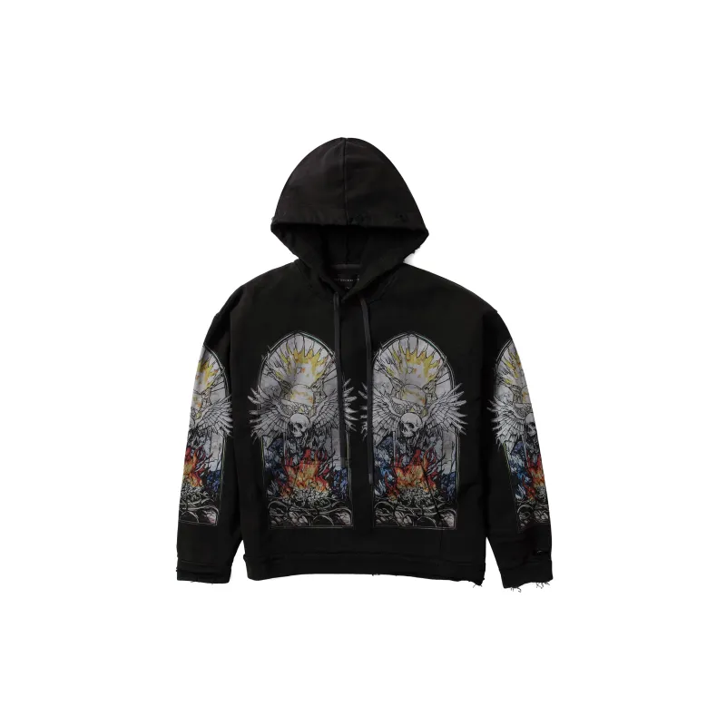Skull Hooded Pullover (Coal/Multicolor) made by TONS