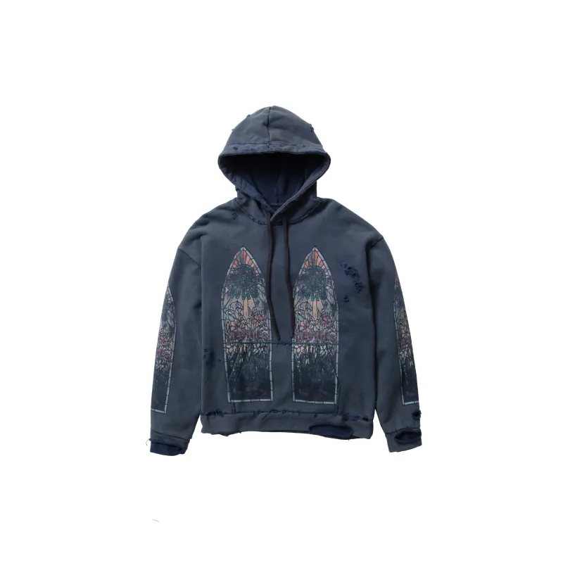 Faded Hooded Pullover (Indigo) made by TONS
