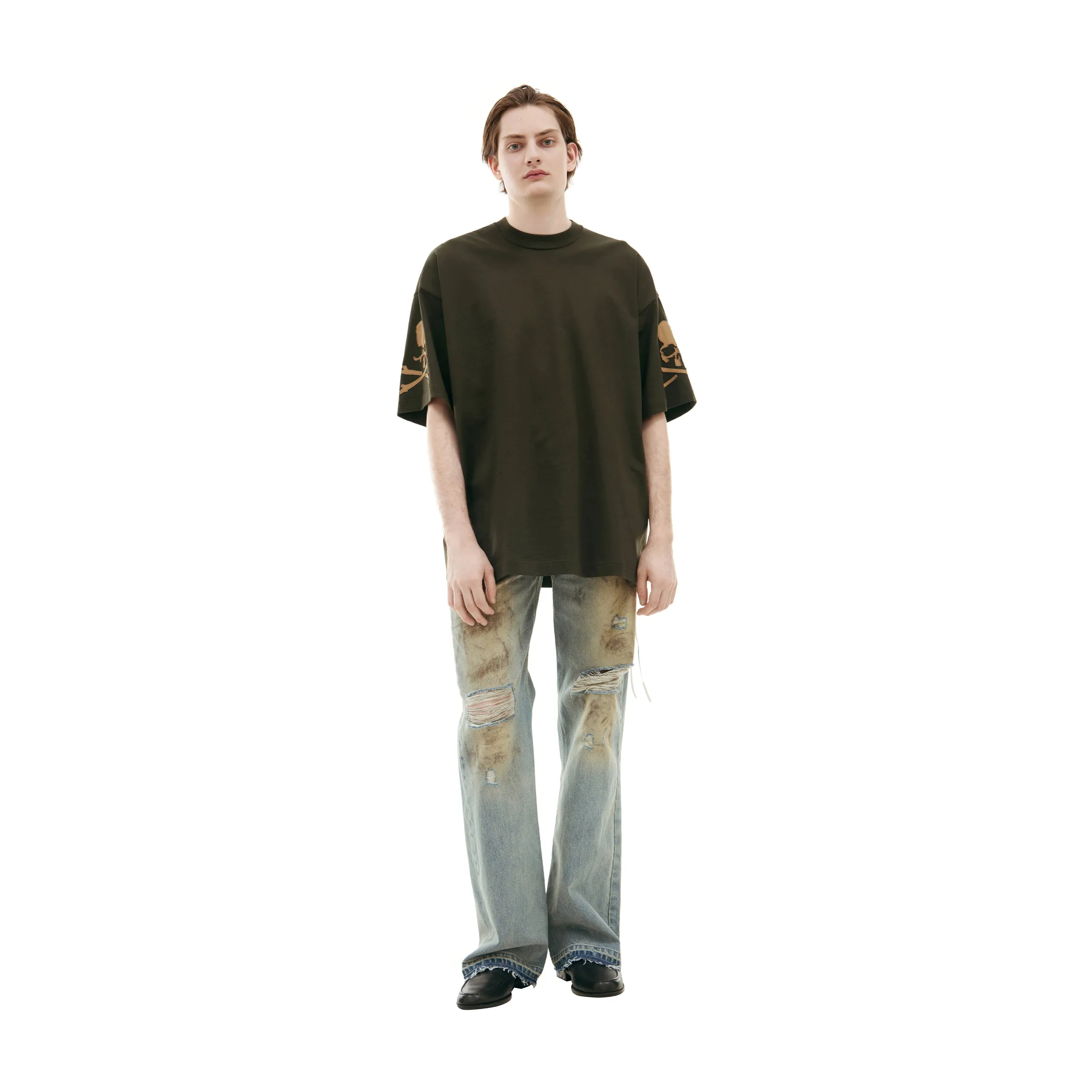 T-shirt With Logo On Sleeves (Green) sold by TONS