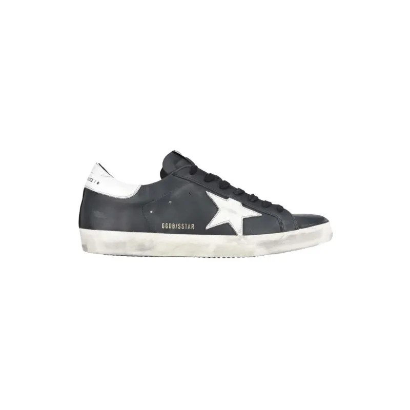 Men's Super Star Sneakers (Black/White) sold by TONS