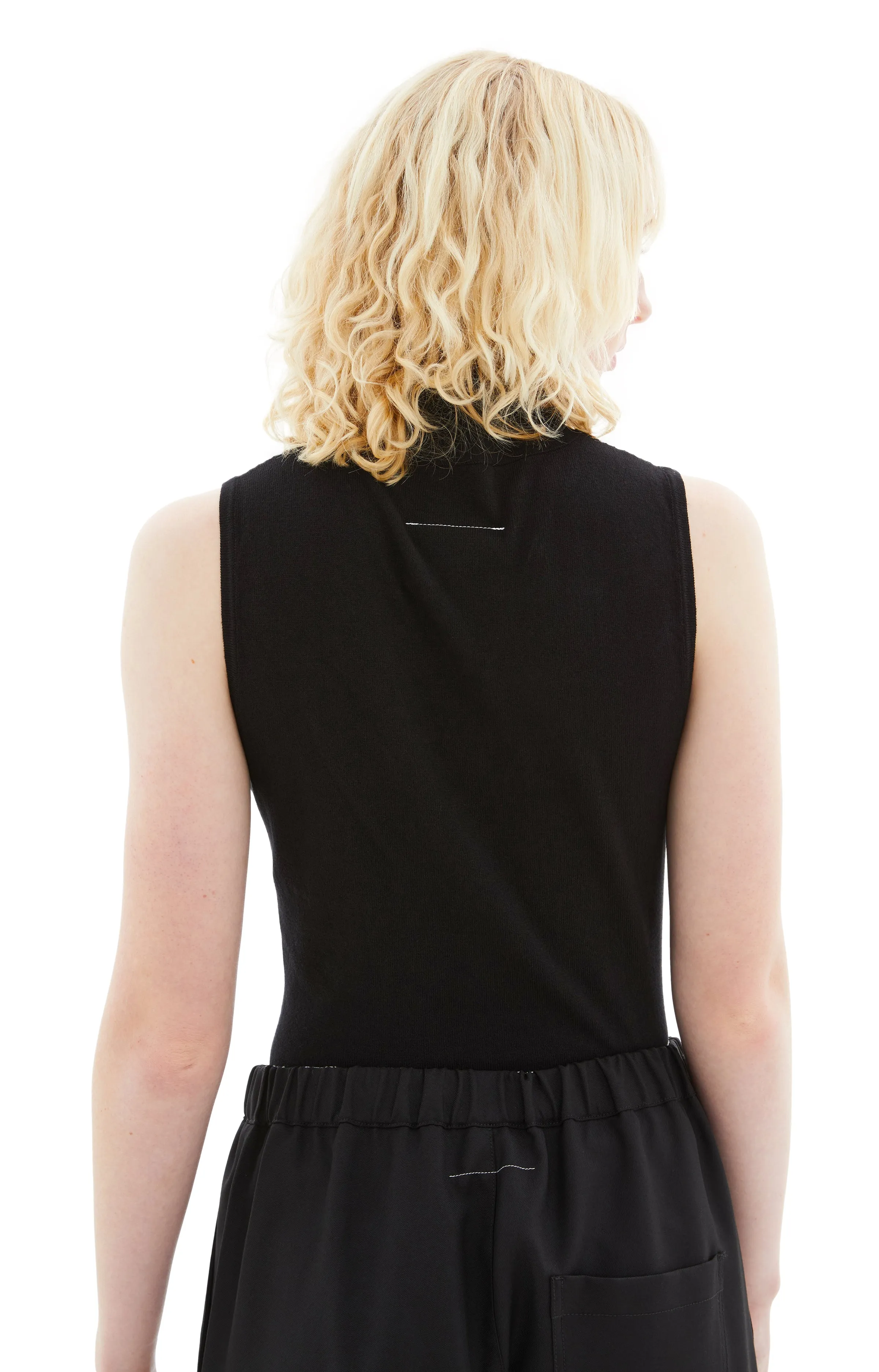 MM6 Ribbed Top (Black/Red) sold by TONS product image thumbnail 2