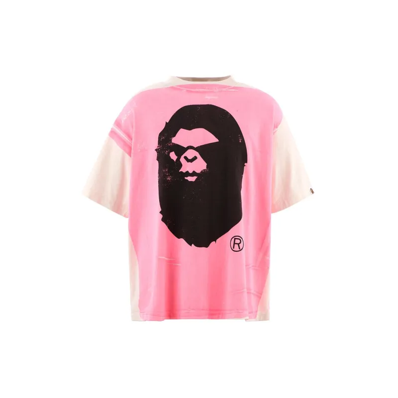 Handprint Bape Short Sleeve Tee (White/Pink) made by Saint Mxxxxxx