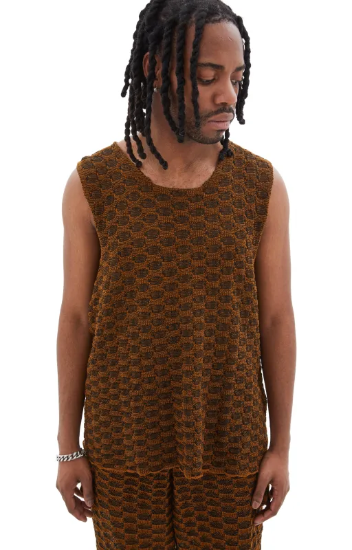 Knitcheck Square Tank Top (Bark) sold by TONS