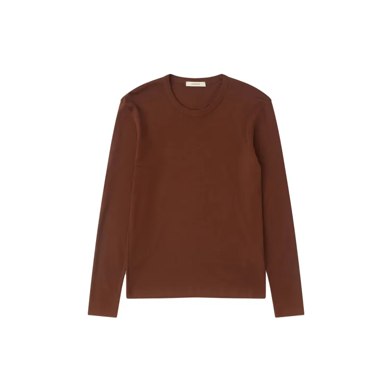 Rib Long Sleeve Top (Brunette) sold by TONS