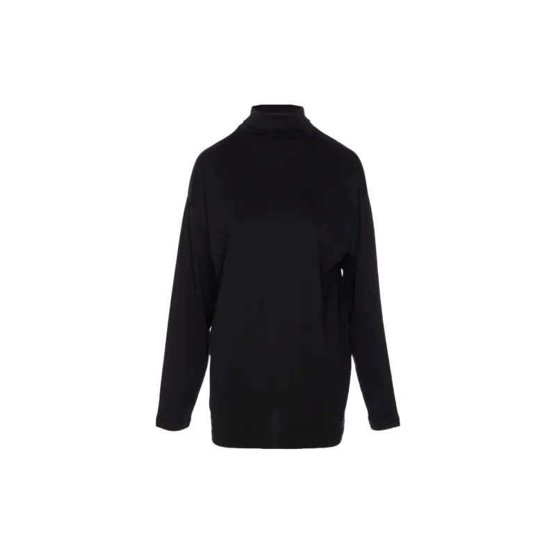 Relaxed Mock Neck T-shirt (Black) sold by TONS