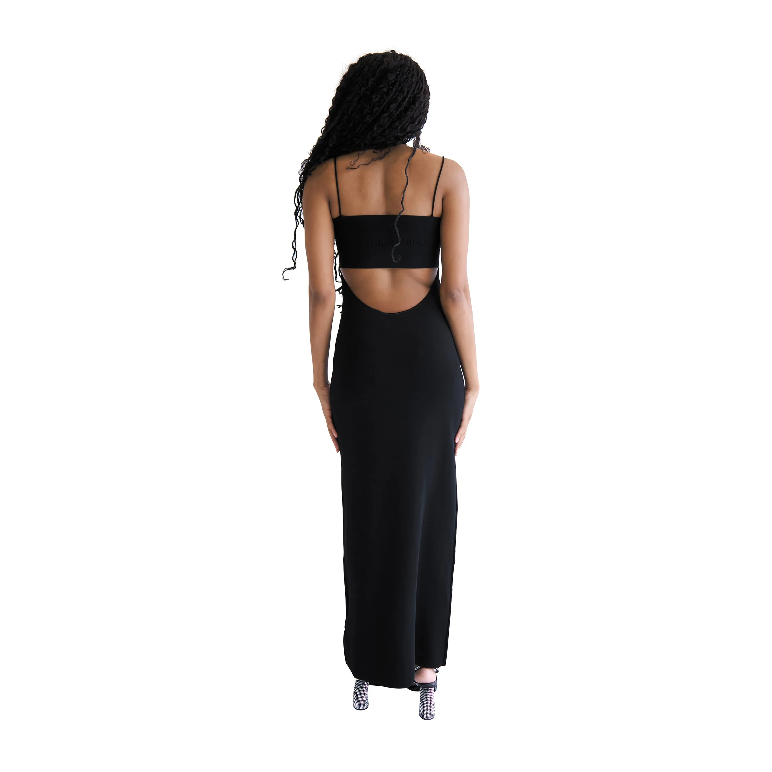 Cami Band Slip Dress W/ Logo (Black) sold by TONS product image thumbnail 3