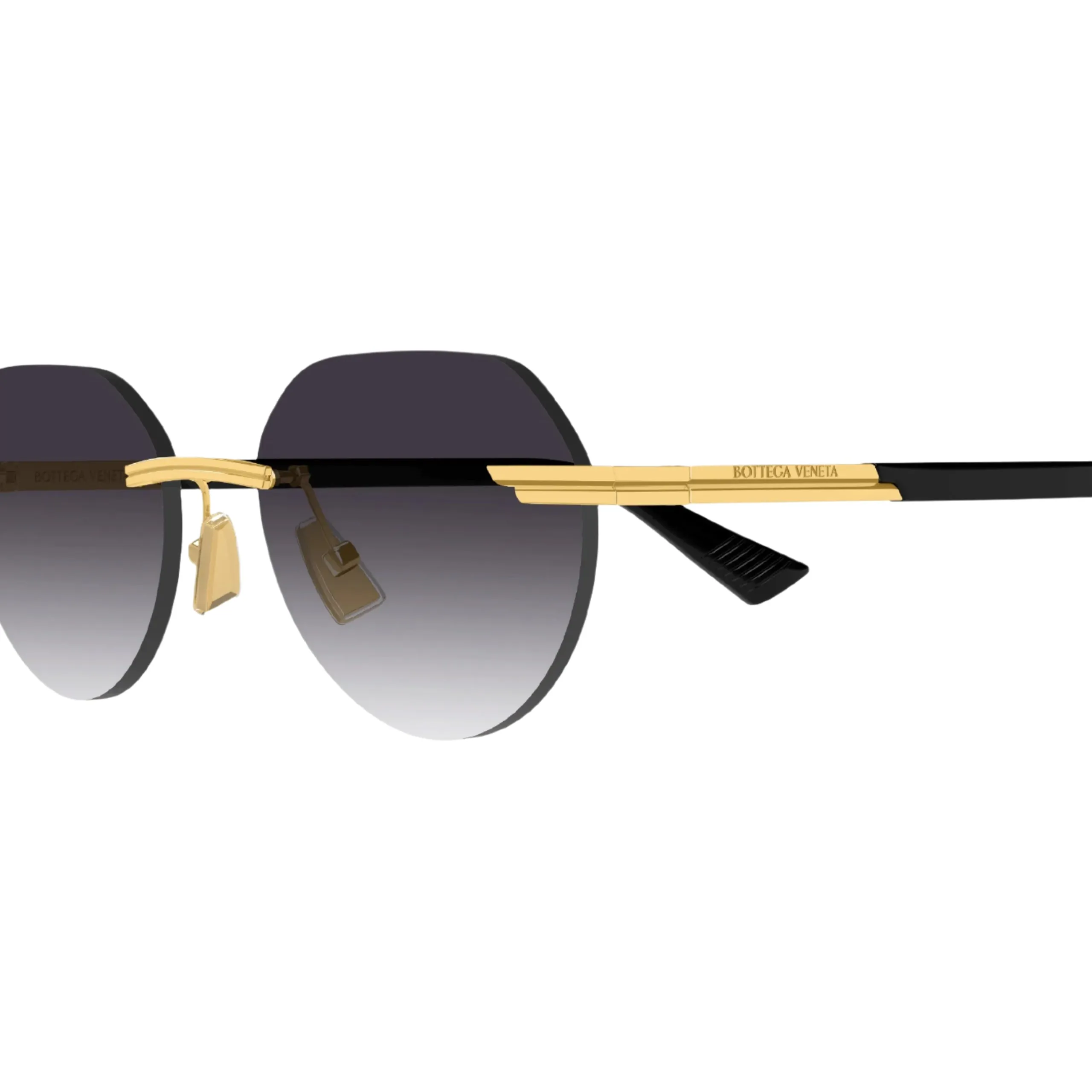 Glaze Rimless Sunglasses (Gold/Grey) sold by TONS product image thumbnail 2
