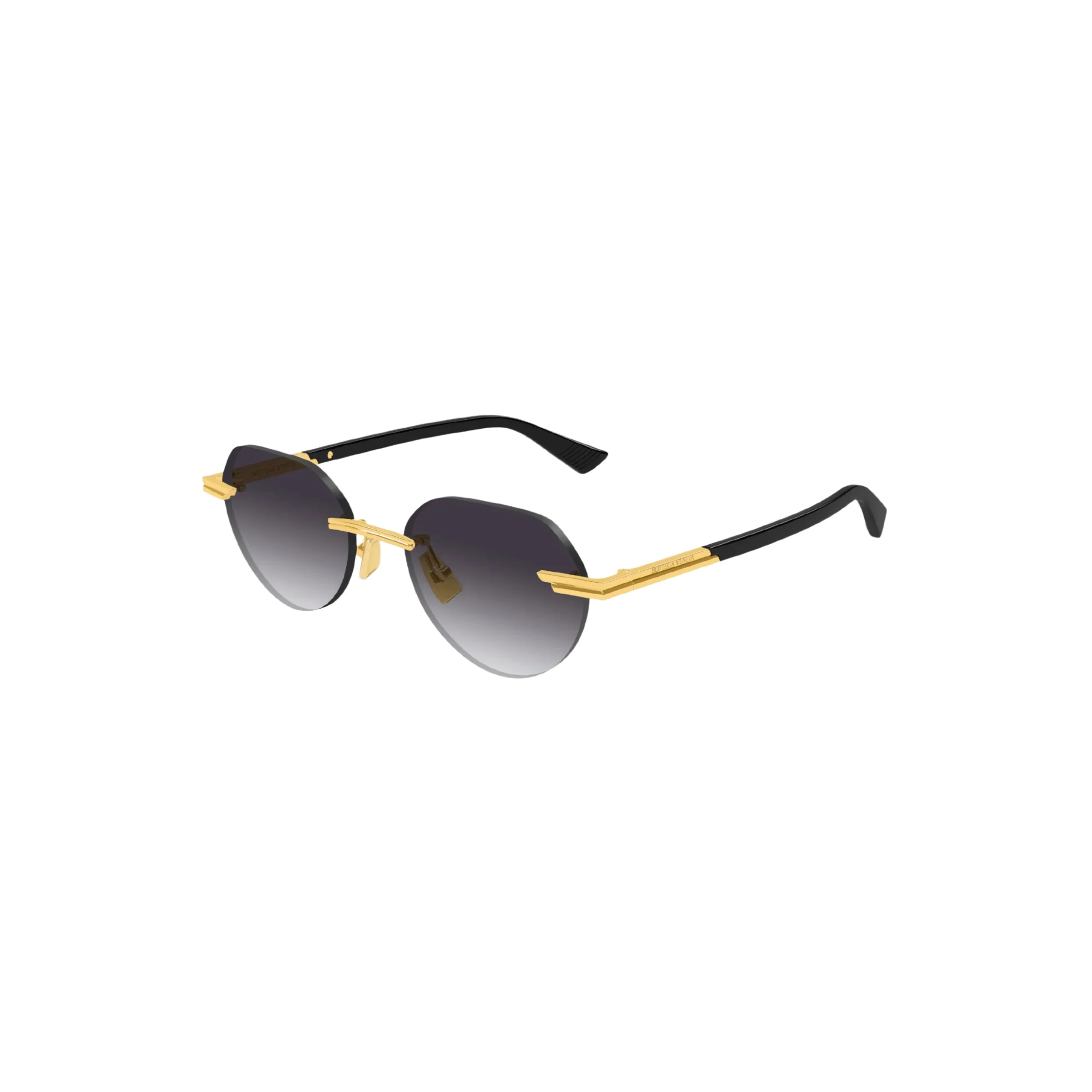 Glaze Rimless Sunglasses (Gold/Grey) sold by TONS product image thumbnail 3
