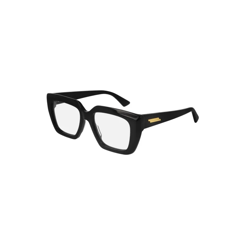 Classic Acetate Square Eyeglasses (Black) made by Bottega Veneta