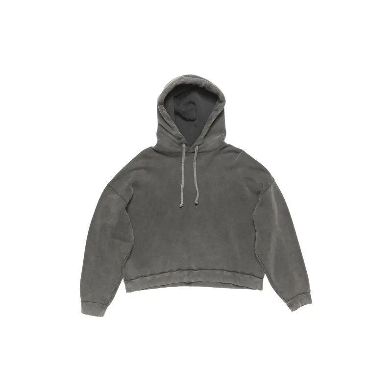 Hooded Sweater with Logo Patch (Faded black) sold by TONS