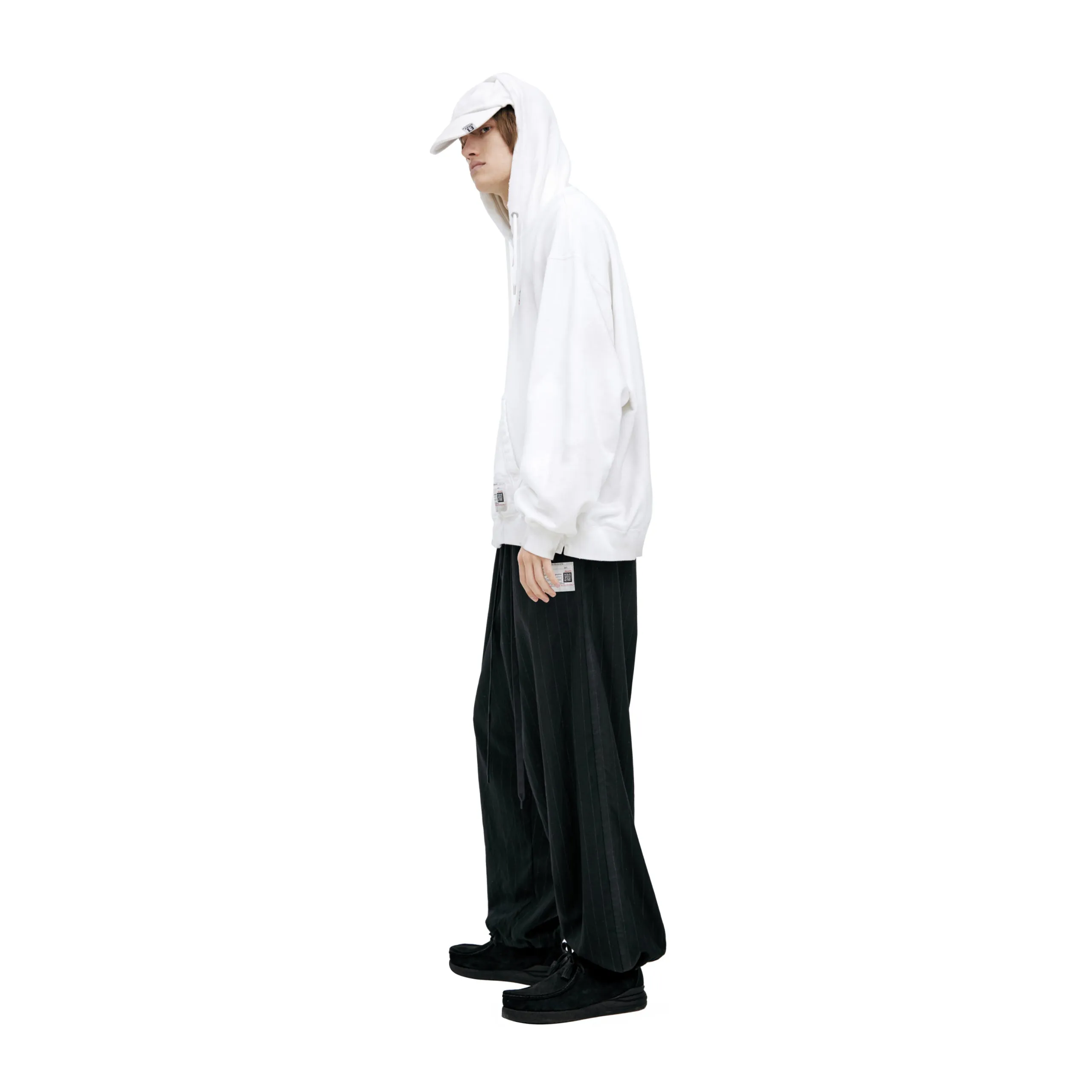 Cap Combined Hoodie (White) sold by TONS product image thumbnail 2