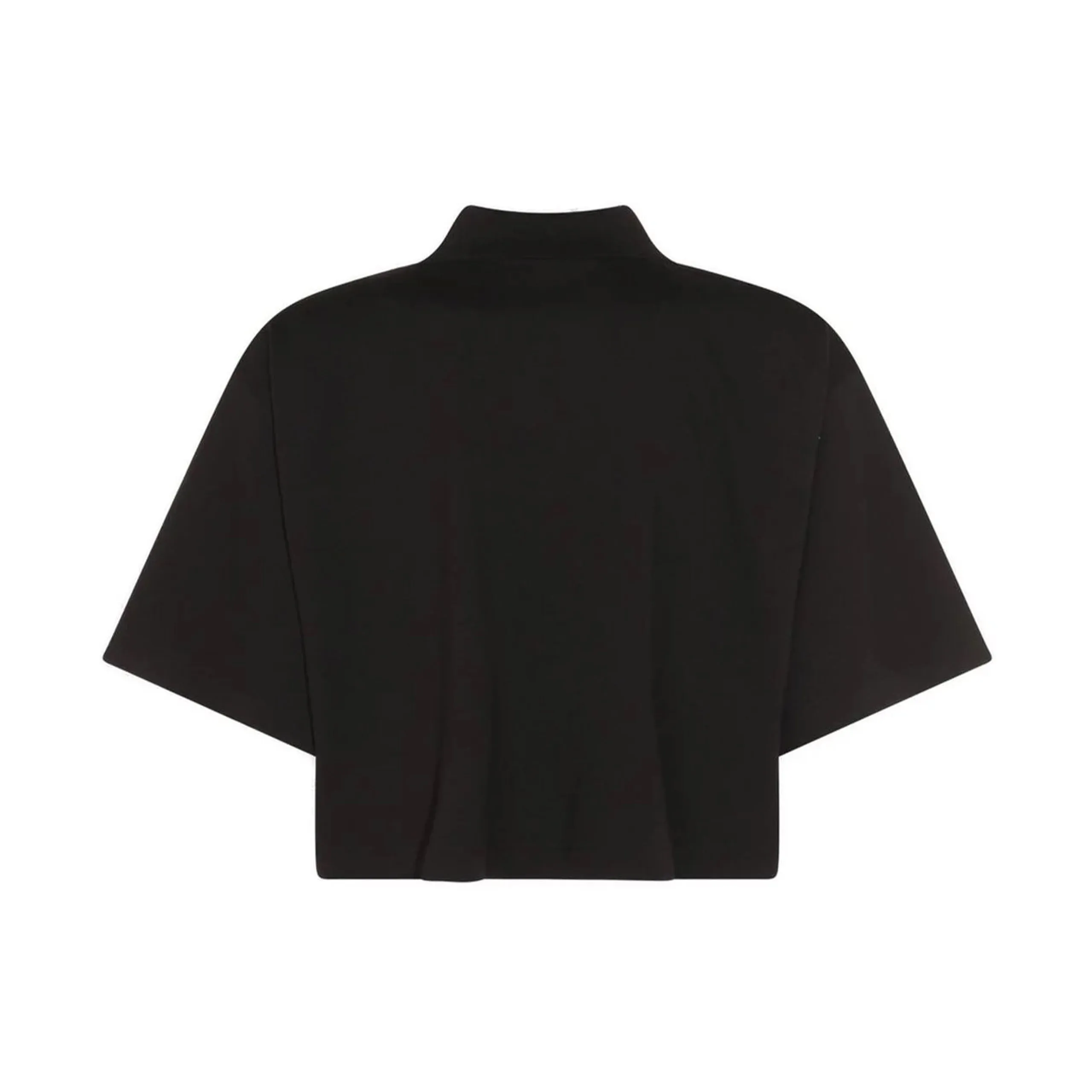 Short Sleeved Cropped Polo T-shirt (Black) sold by TONS product image thumbnail 2