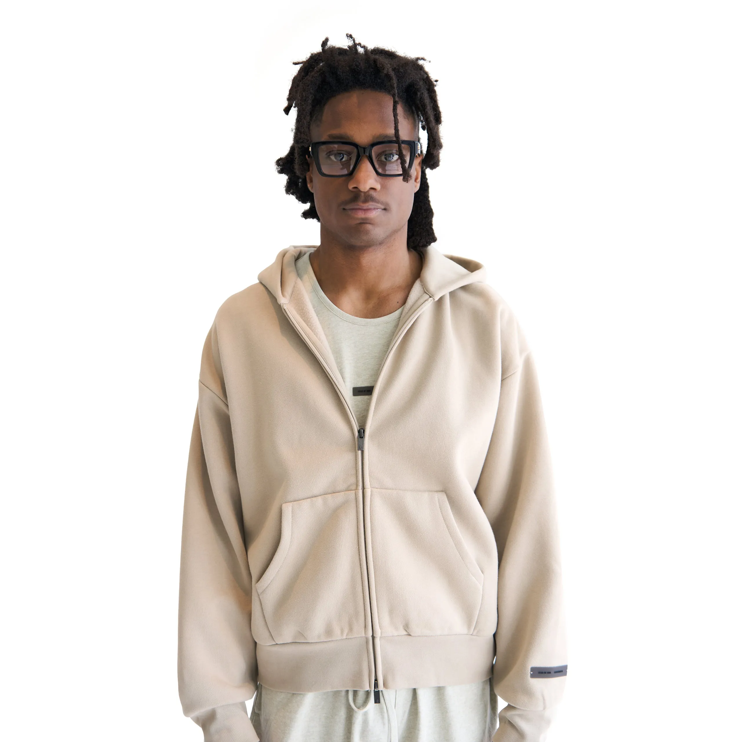 Classic Fit Fleece Zip-Up Hoodie (Timber) sold by TONS