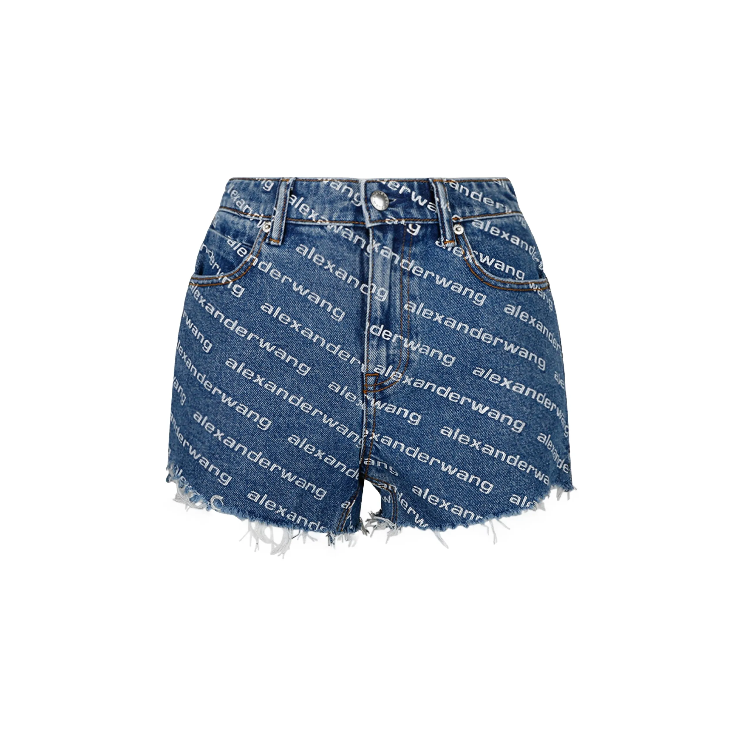 Bite Logo Short In Deep Blue Denim (Deep Blue/White) sold by TONS
