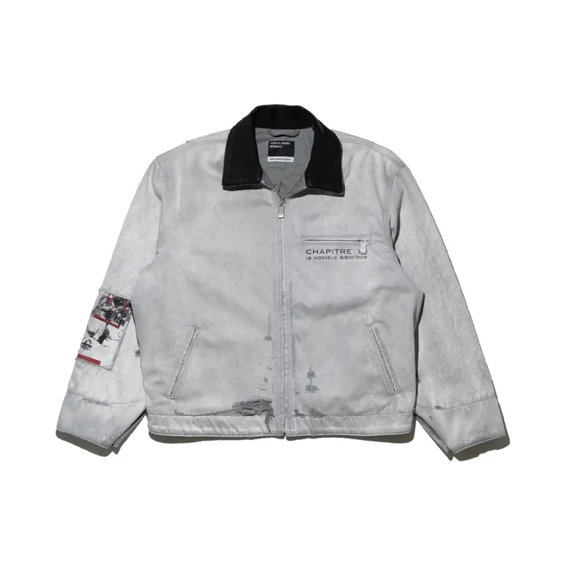 Chapitre XXI Moleskin Work Jacket (Light Grey) sold by TONS