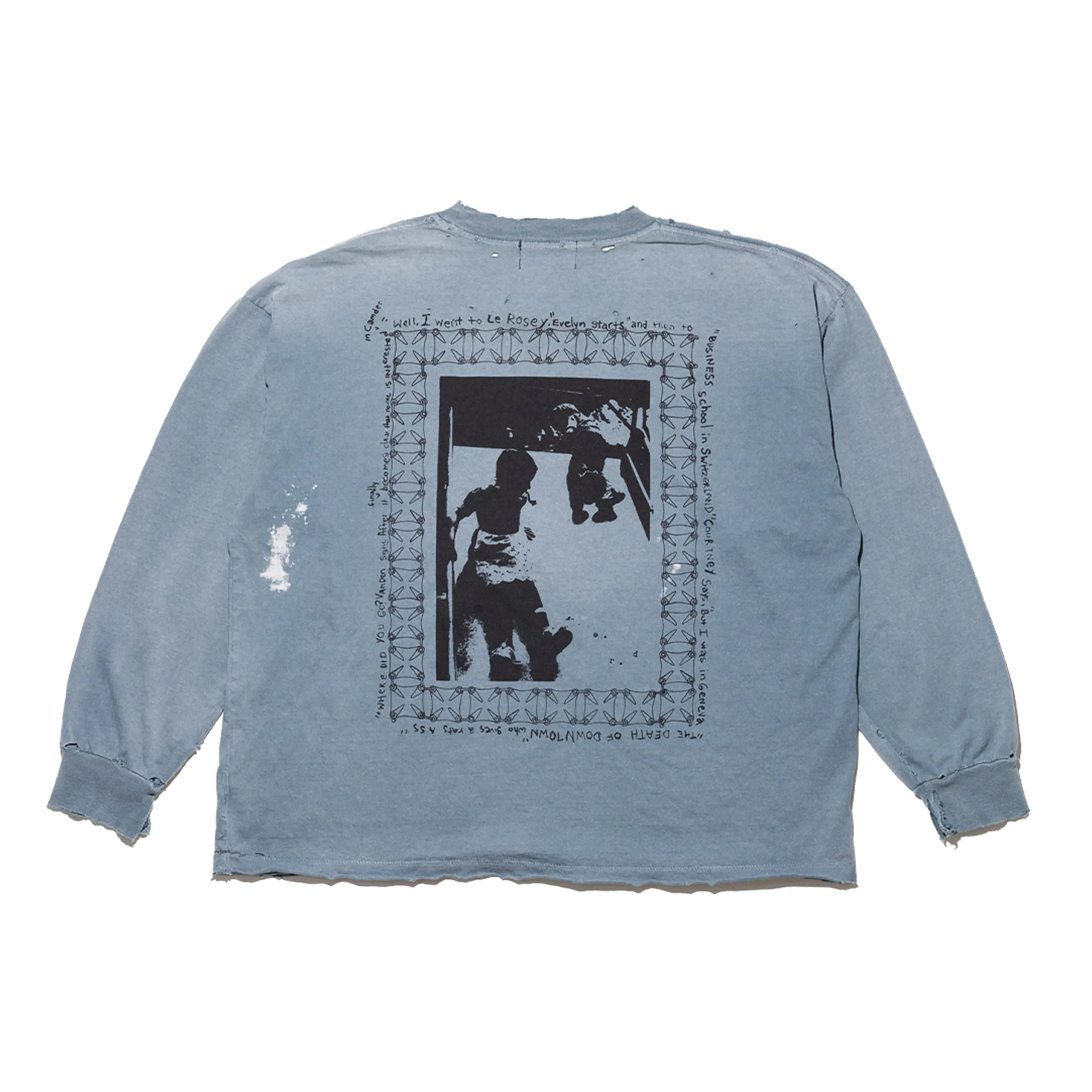 Boy In Chains Long Sleeve T-shirt (Faded Blue) sold by TONS product image thumbnail 2