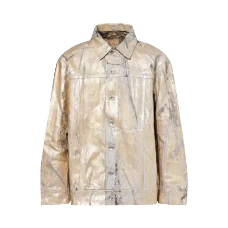 Jumbo Worker Denim Jacket (Gold) made by Rick Owens
