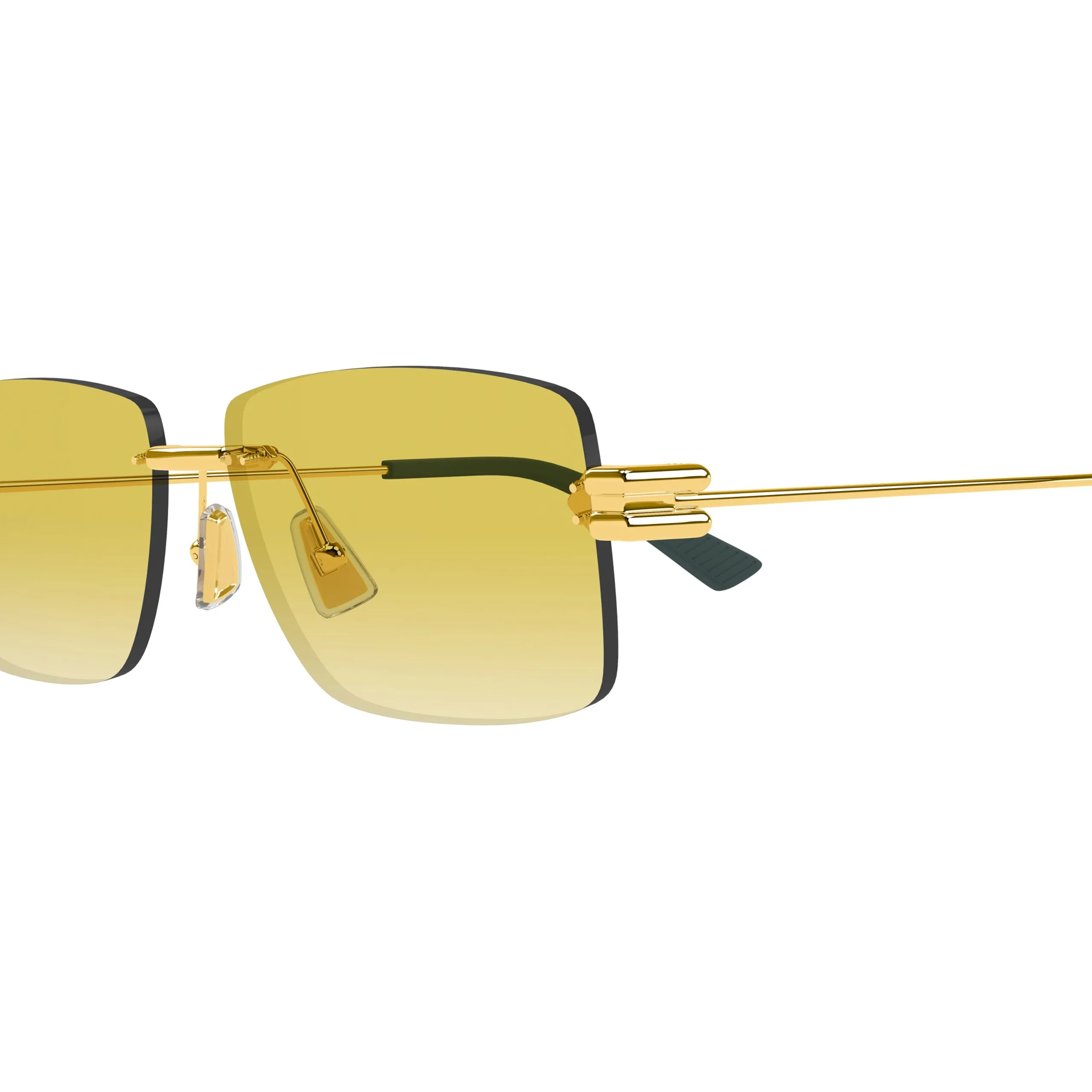 Rectangular Metal Sunglasses (Gold/Yellow) sold by TONS product image thumbnail 3