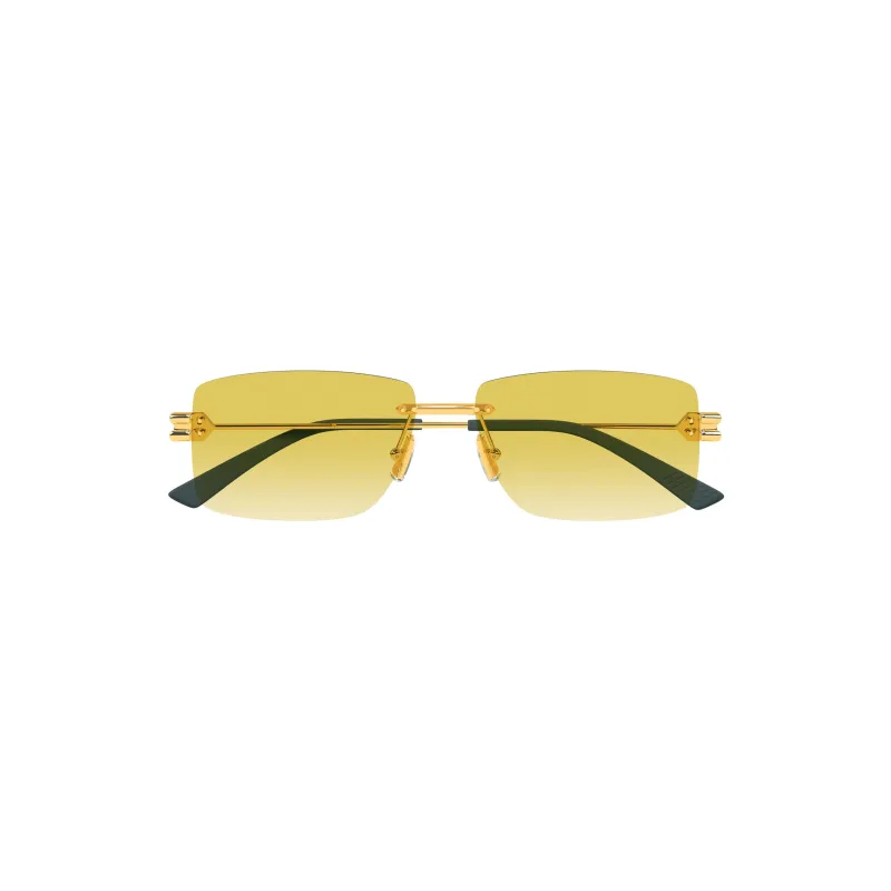 Rectangular Metal Sunglasses (Gold/Yellow) sold by TONS