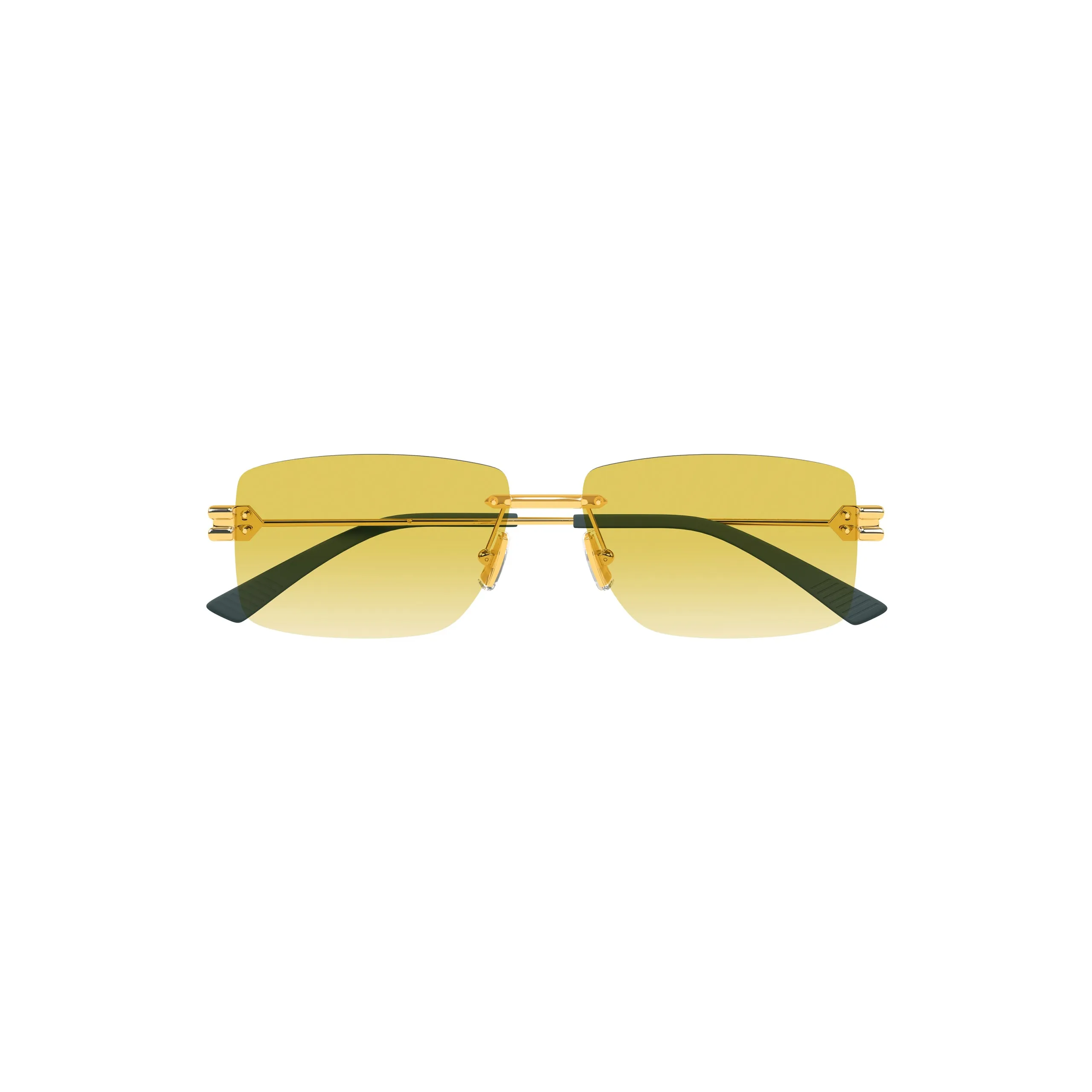 Rectangular Metal Sunglasses (Gold/Yellow) sold by TONS