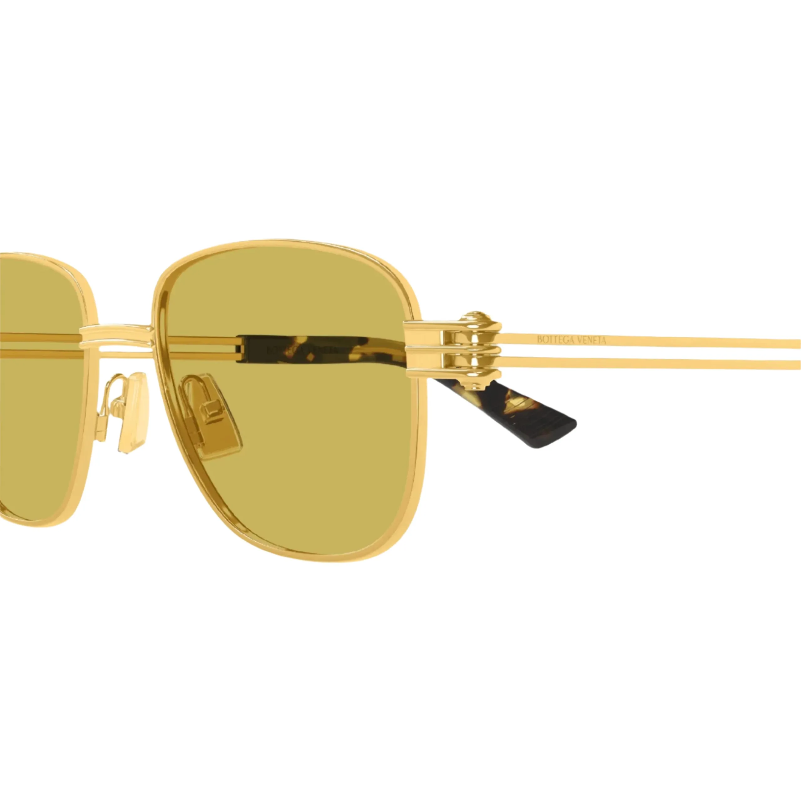 Metal Square Sunglasses (Gold/Yellow) sold by TONS product image thumbnail 2