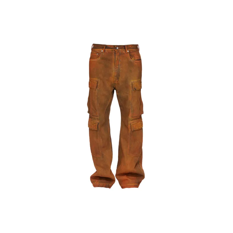 Double Cargo Jeans (Orange) sold by TONS