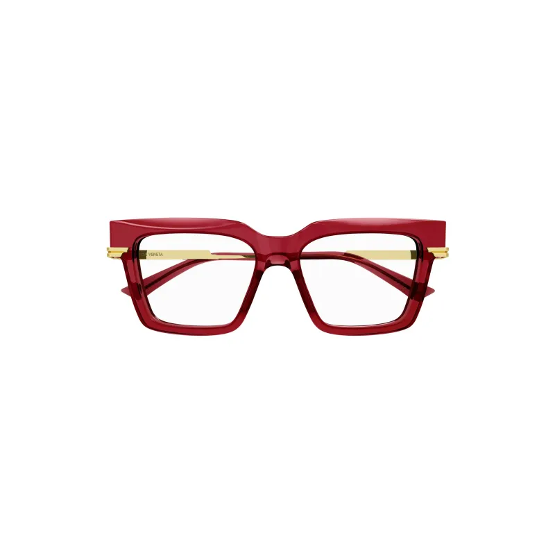Classic Acetate Cat Eye Eyeglasses (Transparent Burgundy) made by Bottega Veneta
