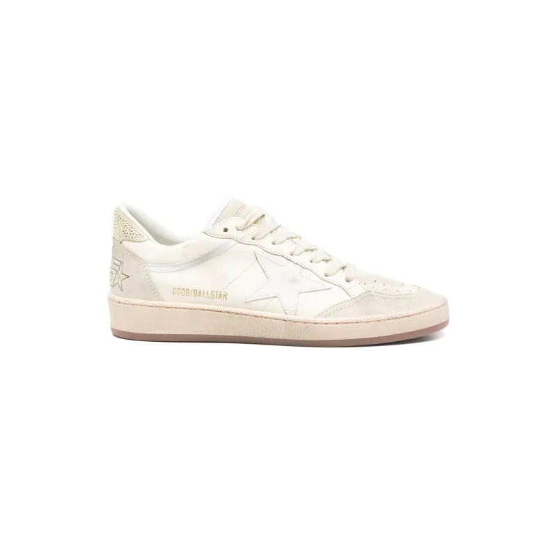 Women's Ballstar Leather Sneakers (Eggnog/White) made by Golden Goose