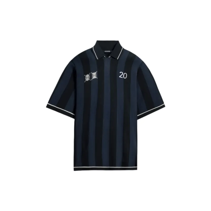 Jacquard Polo Shirt (Dark Navy) made by Jacquemus