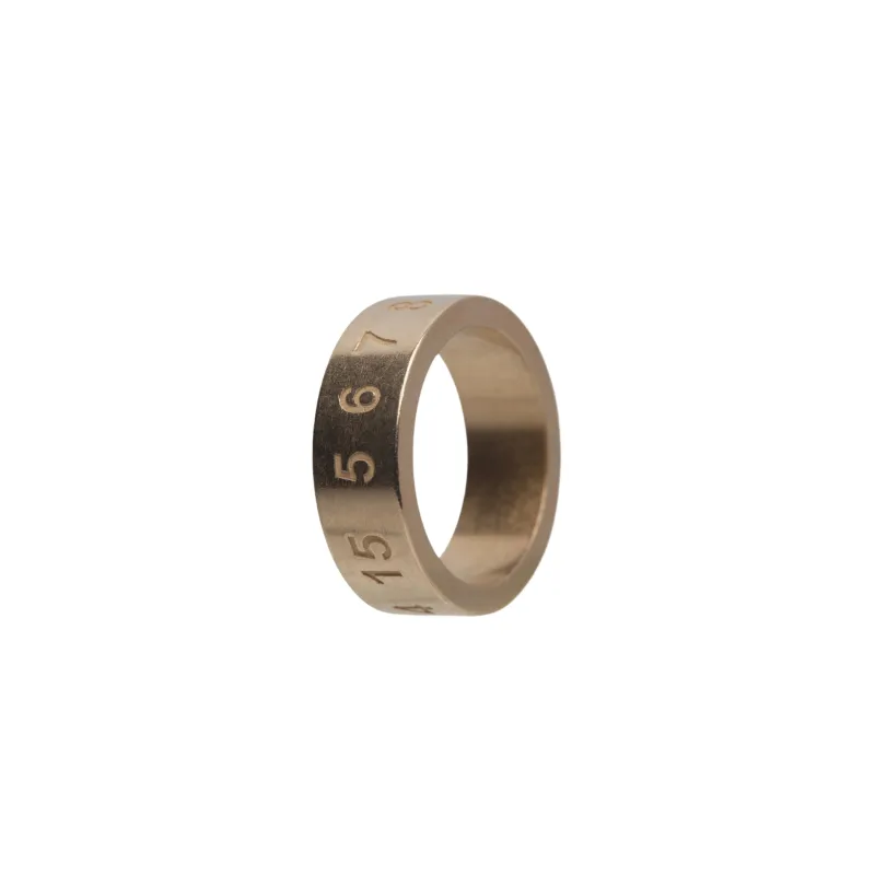 Numerical Ring 6,5mm (Yellow Gold Plating Burattato) sold by TONS