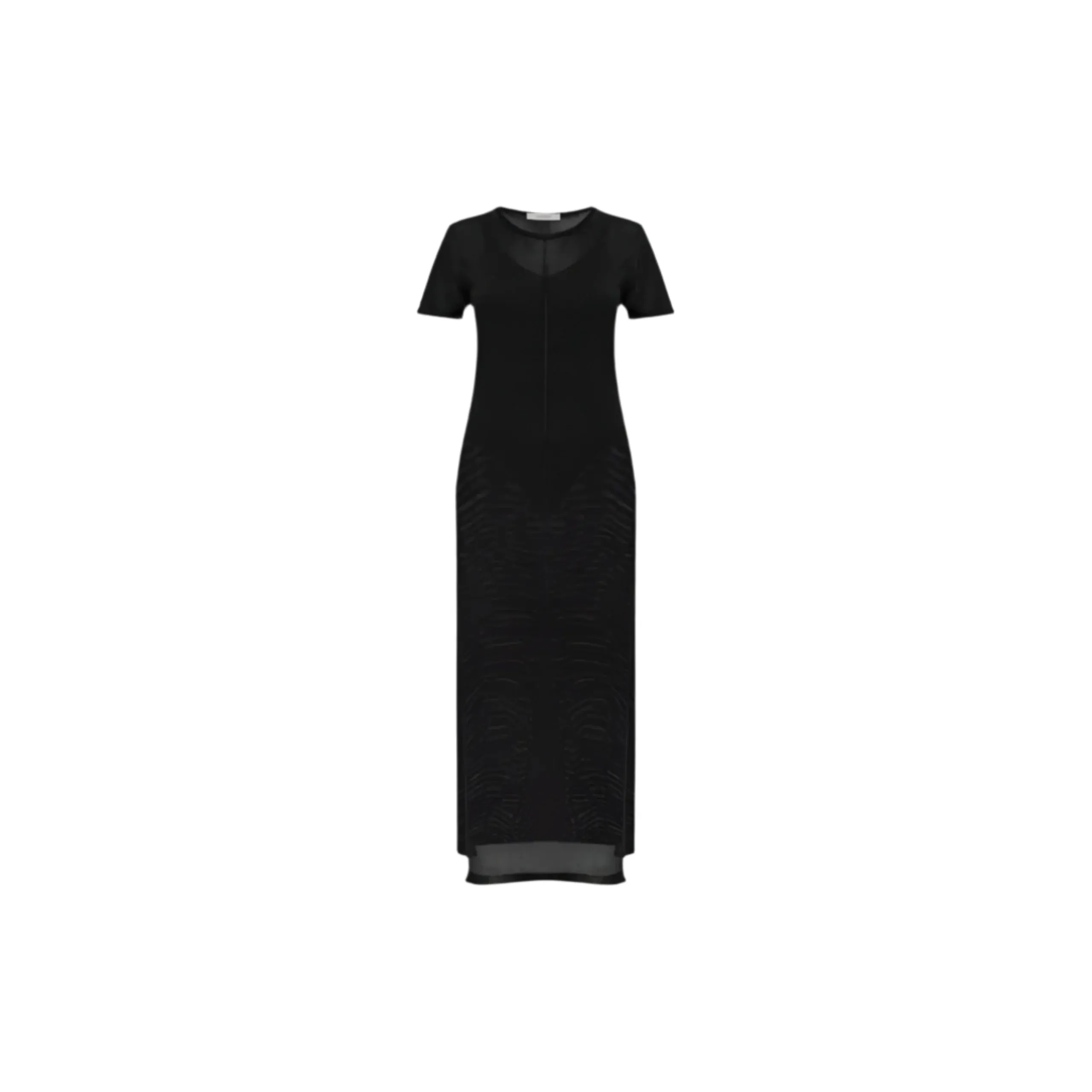 Column Dress With Slits (Black) sold by TONS