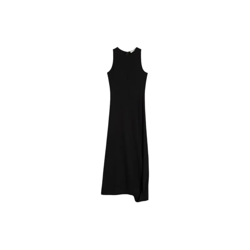 Twisted Hem Dress (Black) made by Lemaire