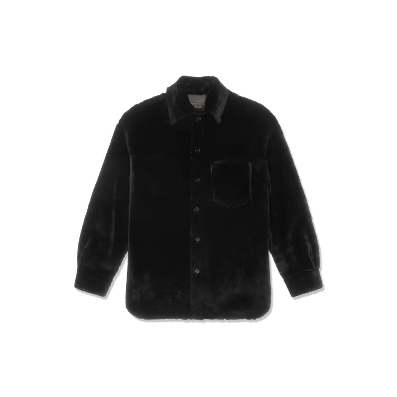 Buttoned Long-Sleeved Reversible Jacket (Black) sold by TONS