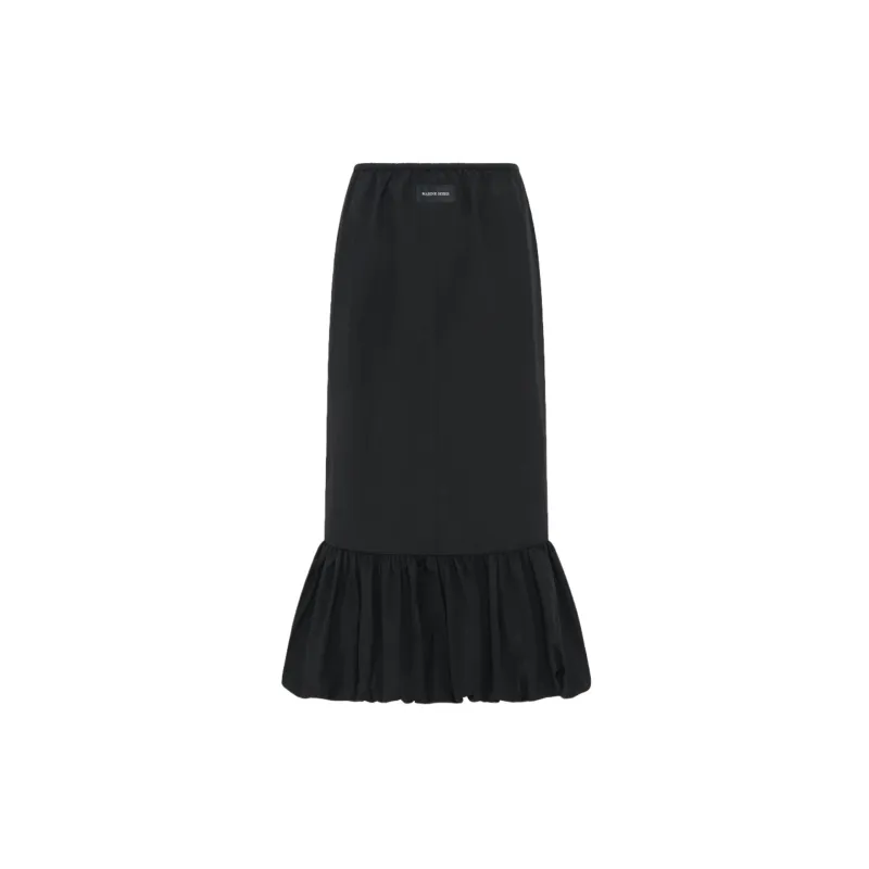 Nylon Midi Bubble Skirt (Black) made by Marine Serre