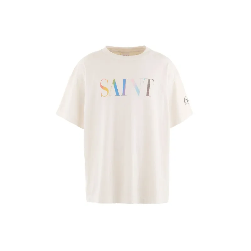 Rainbow Saint Short Sleeved T-shirt (White) sold by TONS