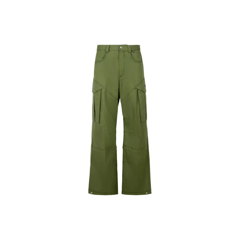Straight Cargo Pants (Army Green/Black) sold by TONS