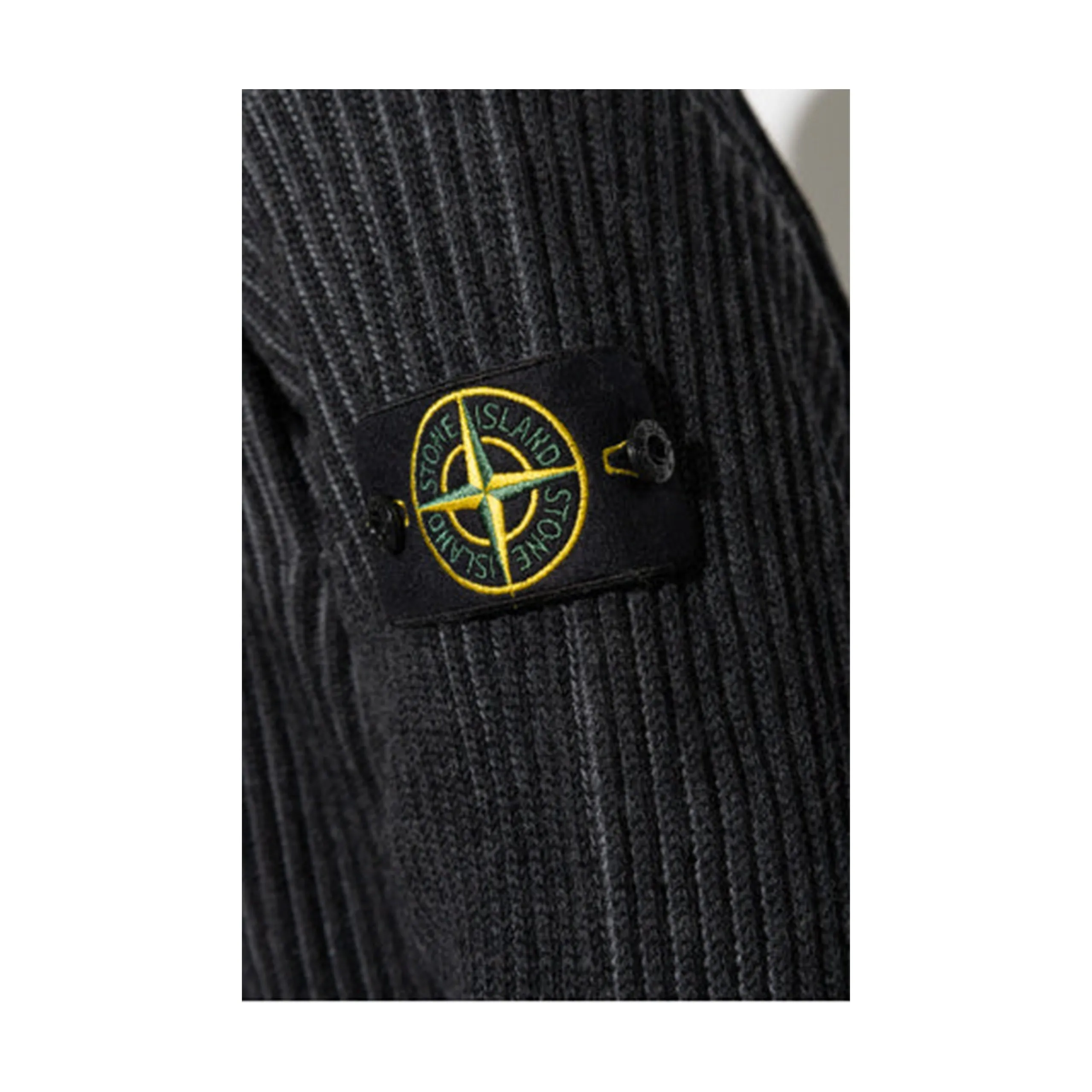 Stone Island Logo-Patch High Neck Jumper (Melange Charcoal) sold by TONS product image thumbnail 2