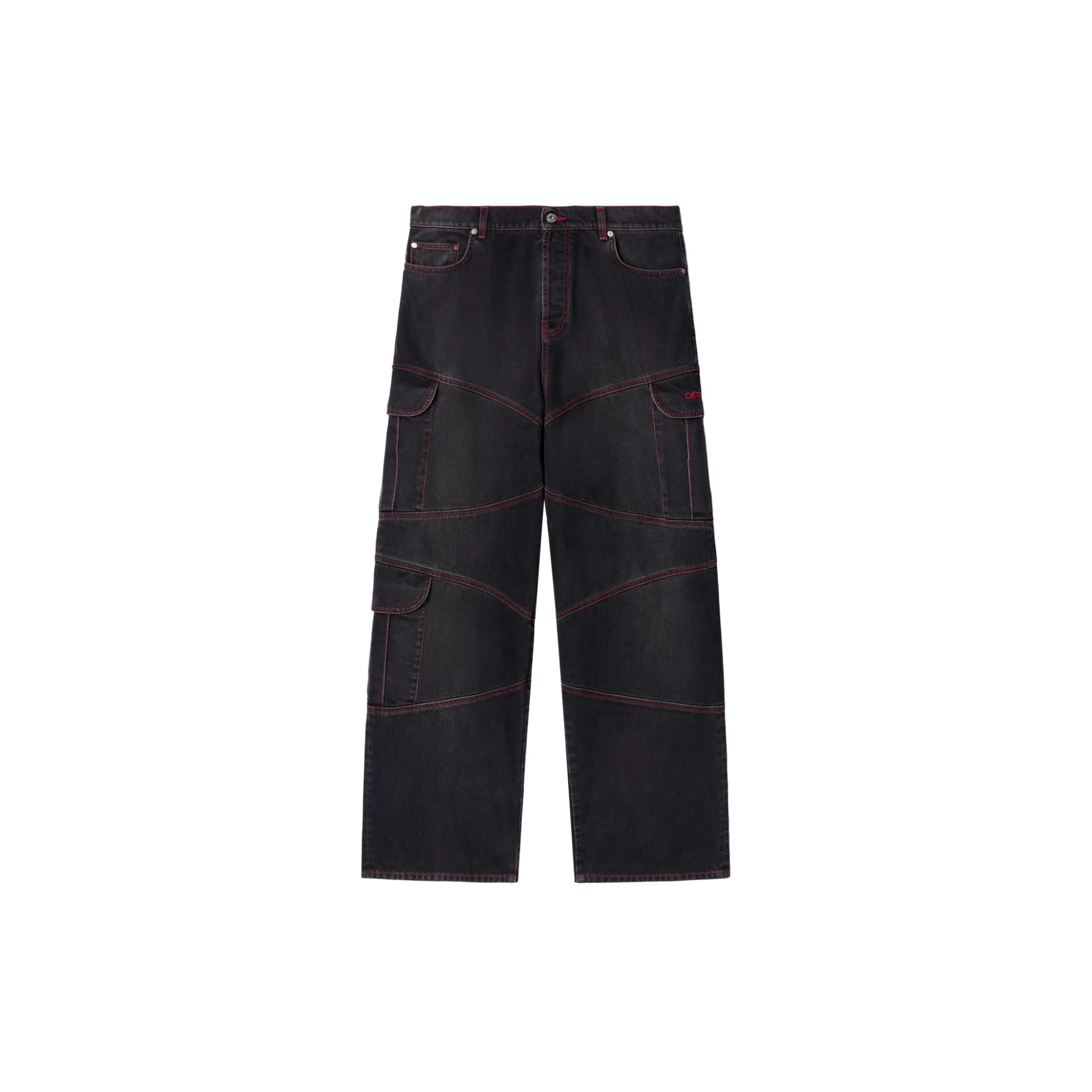 Script Samurai Straight Jeans (Vintage Black/Red) sold by TONS