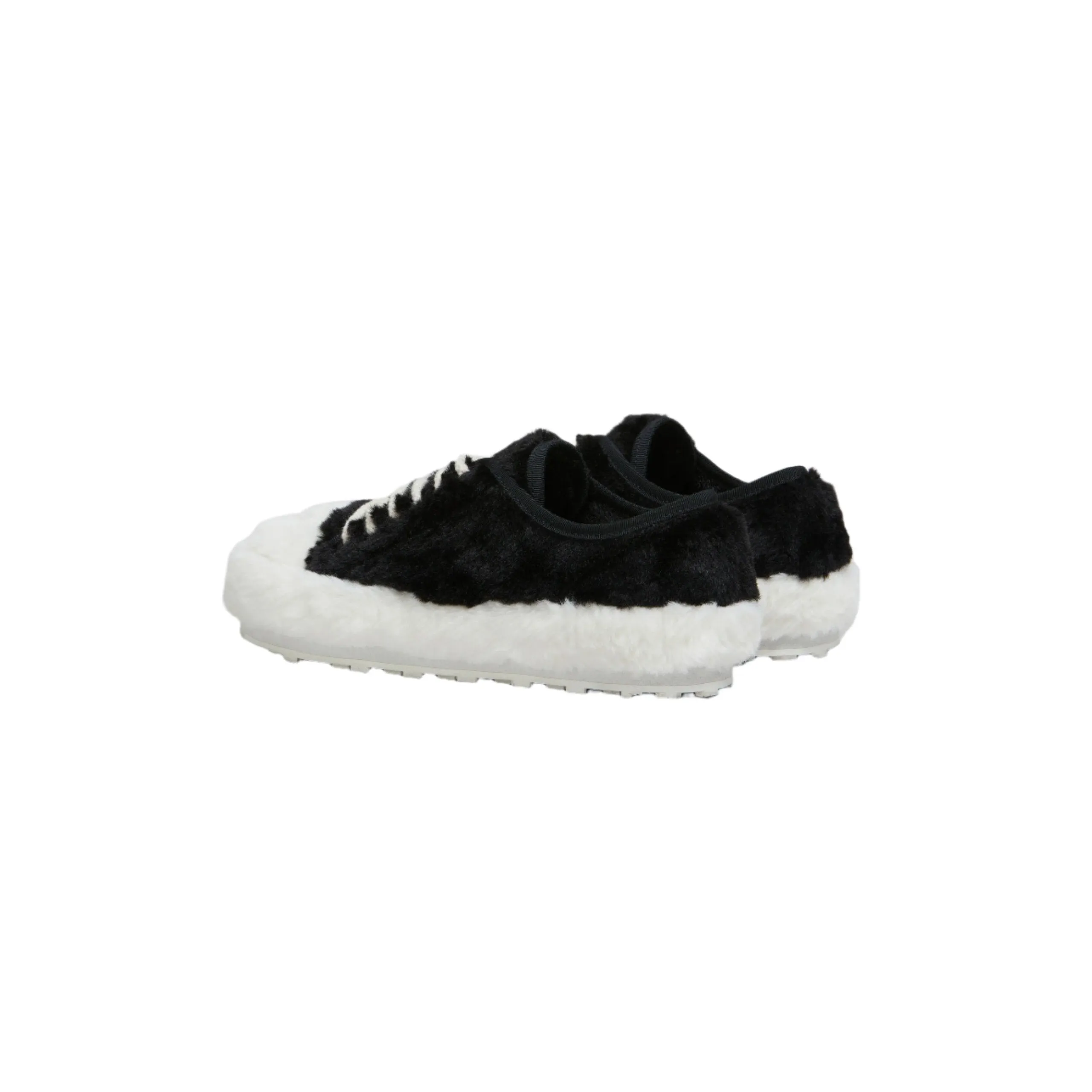 Women's Fluffy Sneakers (Black/White) sold by TONS product image thumbnail 2