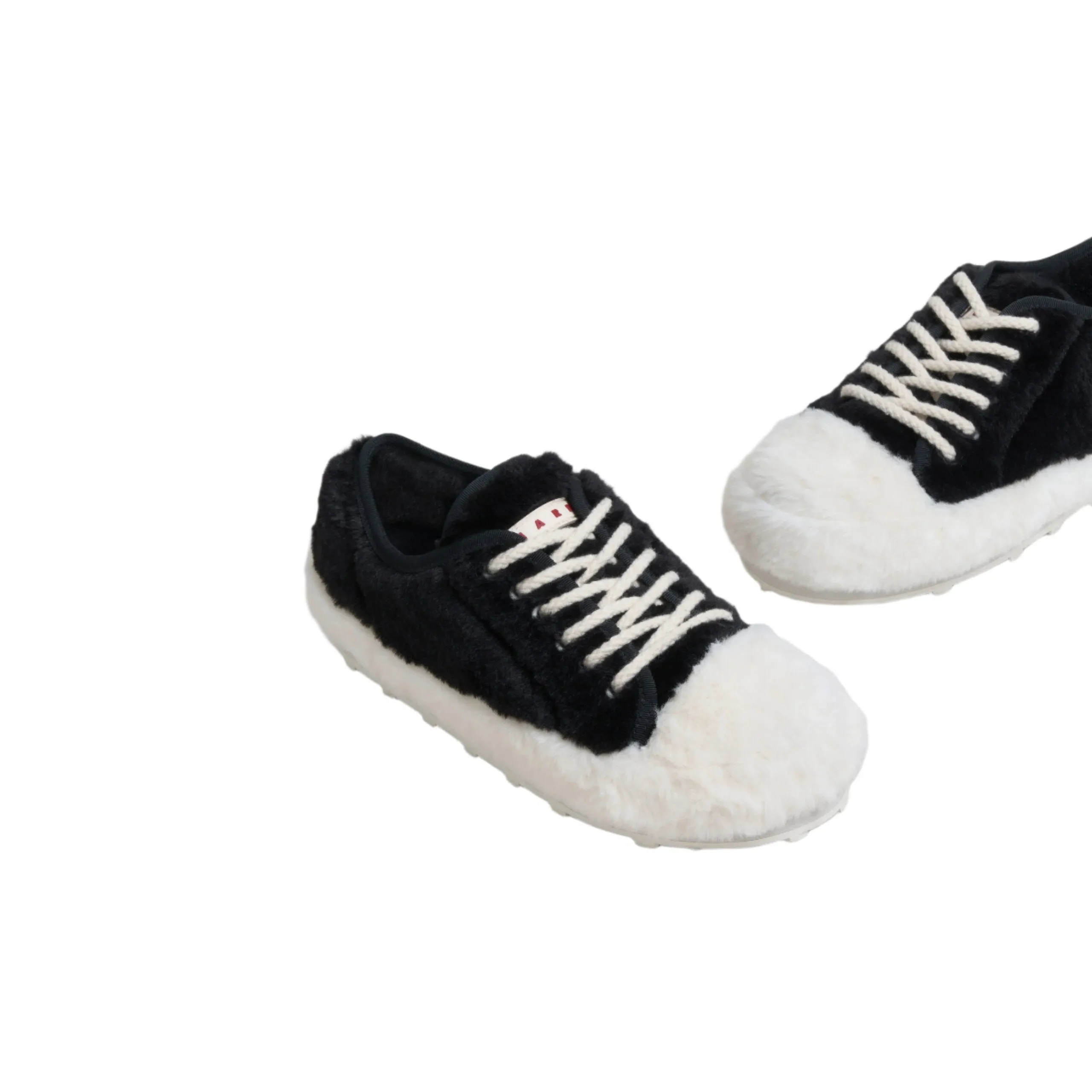 Women's Fluffy Sneakers (Black/White) sold by TONS product image thumbnail 3