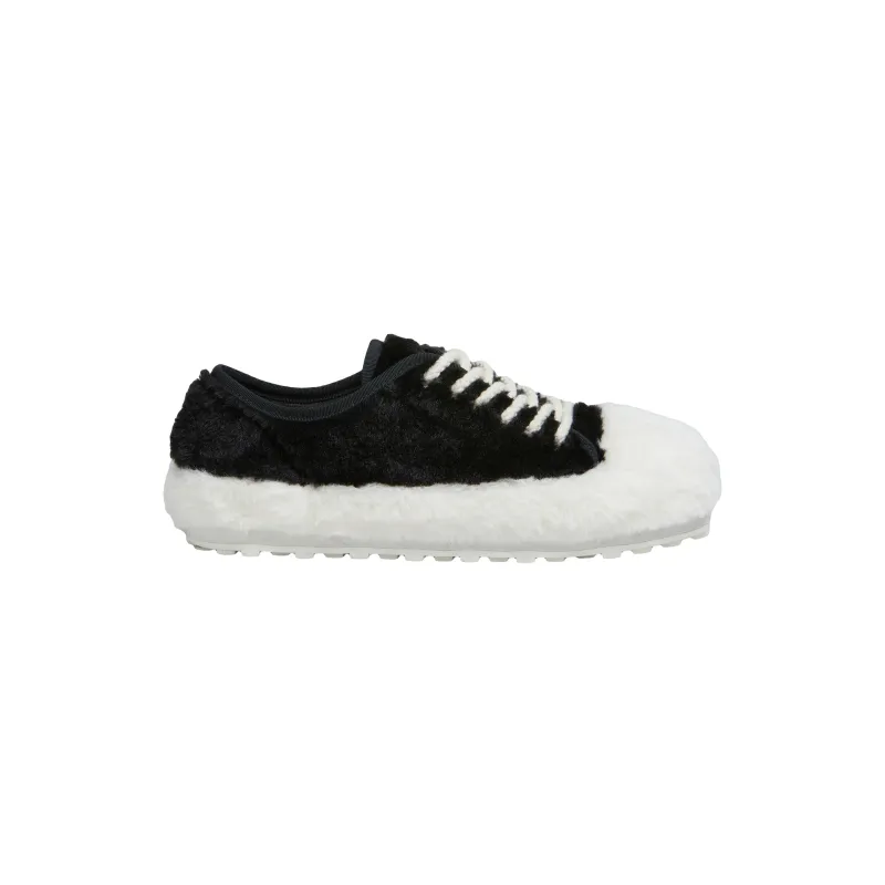 Women's Fluffy Sneakers (Black/White) made by Marni