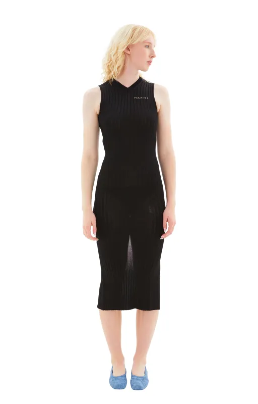 Knitted Sleeveless Dress w/Marni Logo (Black) sold by TONS