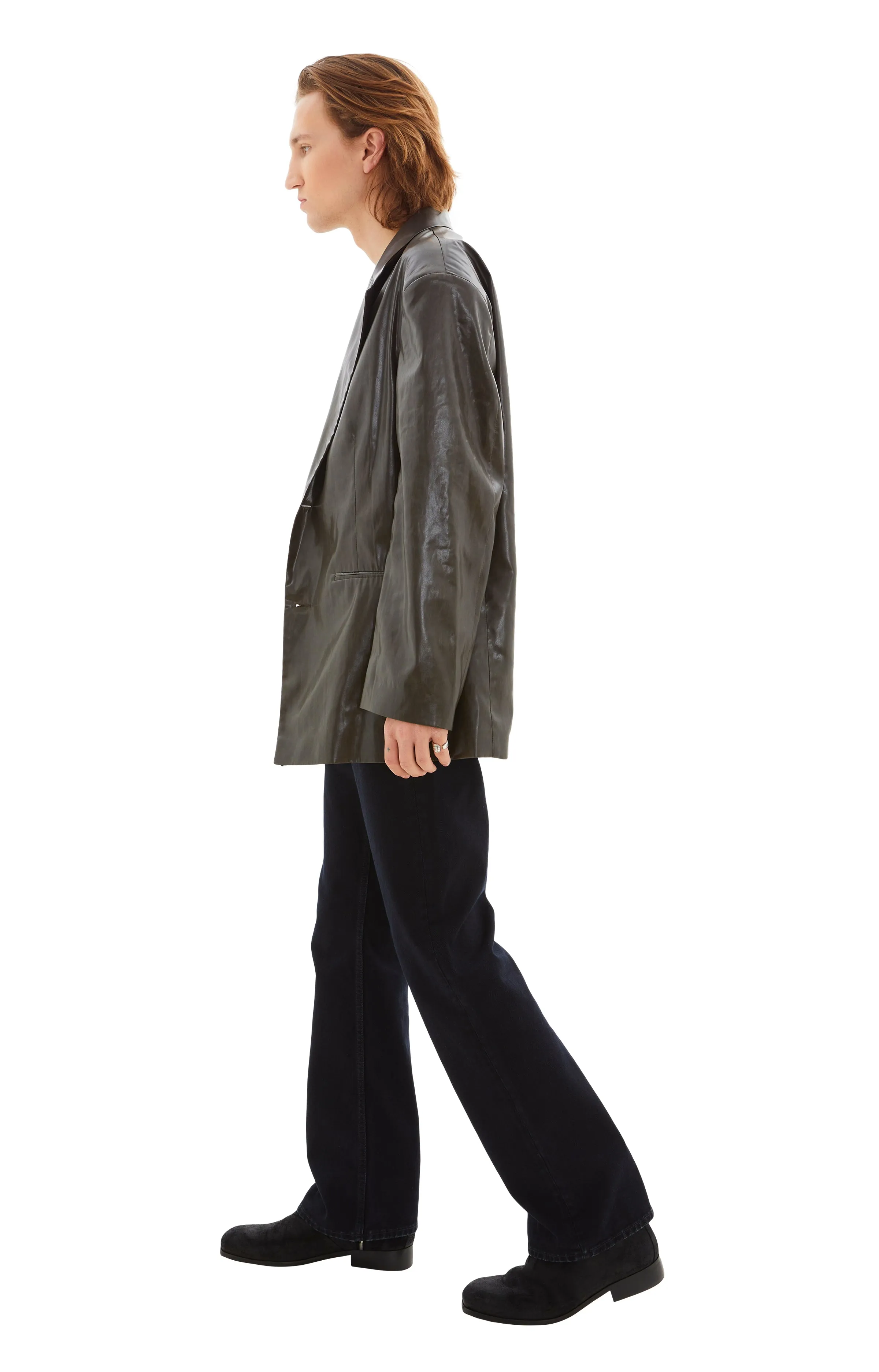 Empty Single Breasted Jacket (Wet Look Khaki) sold by TONS product image thumbnail 2