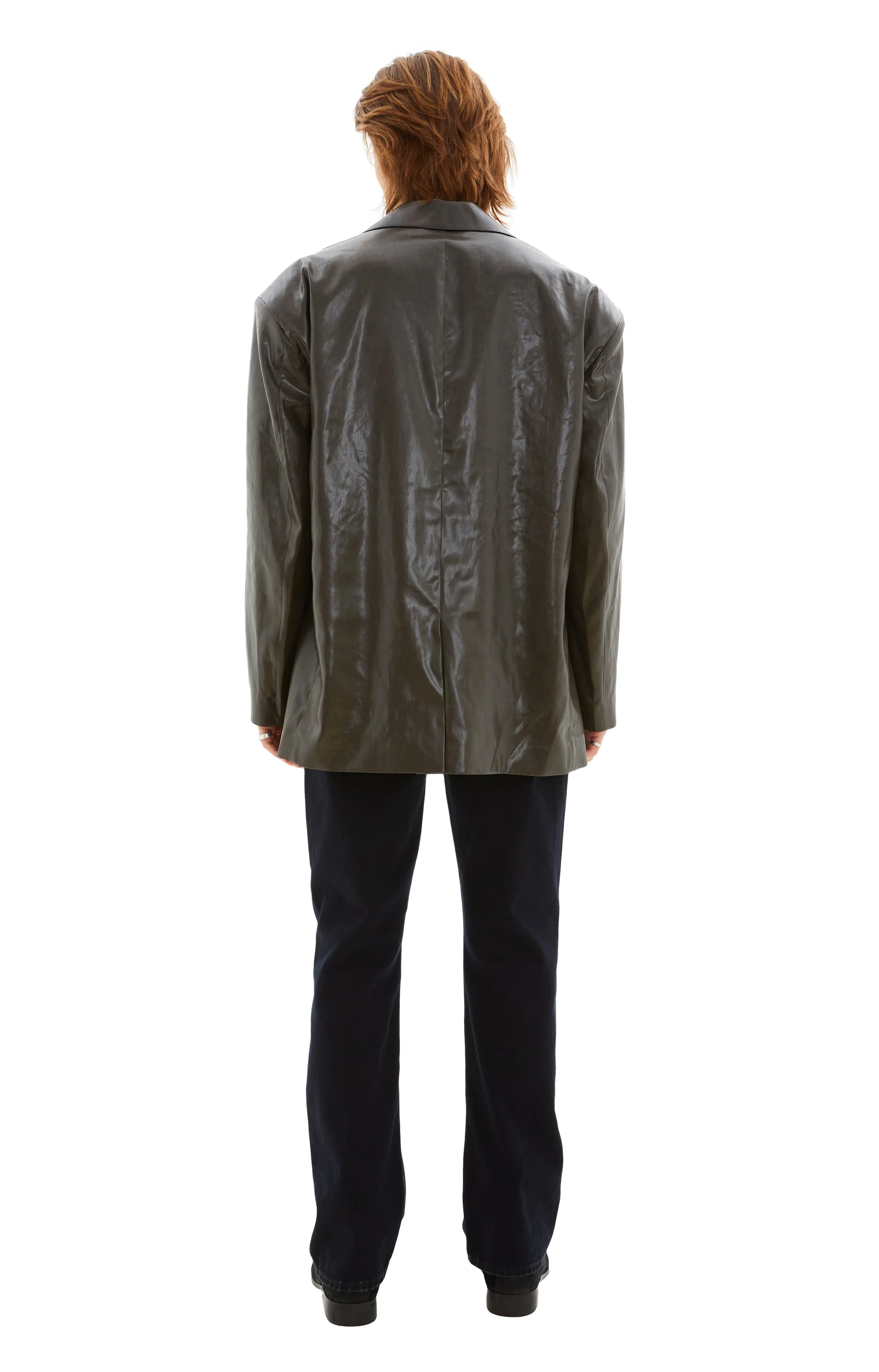 Empty Single Breasted Jacket (Wet Look Khaki) sold by TONS product image thumbnail 3